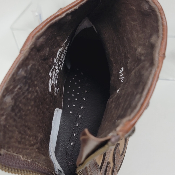 Ariat Diva Western BootCognac Full Grain Leather Zipper Shaft Women's Size 9.5 B - Picture 12 of 14